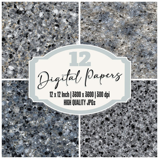 Grey Granite Surface Digital Paper Pack (DDD008136)