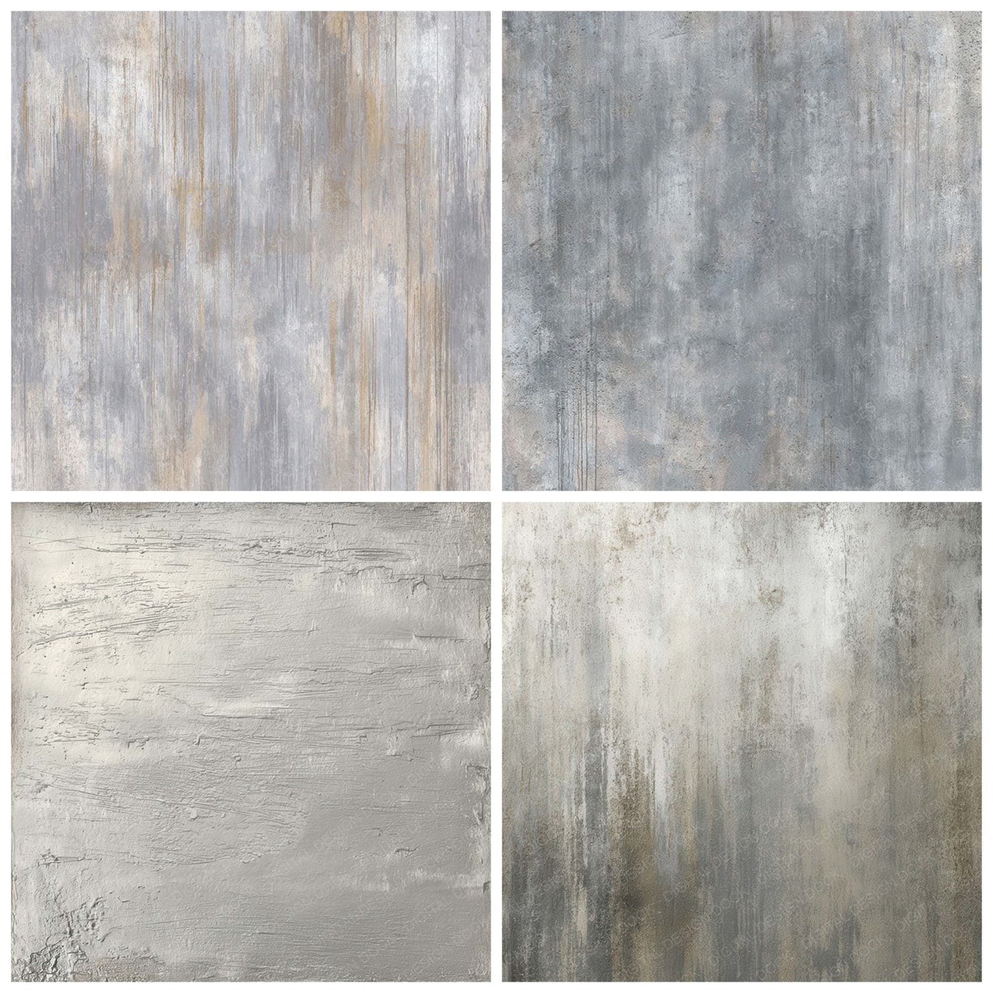 Grey Painted Metal Digital Paper Pack (DDD008137)