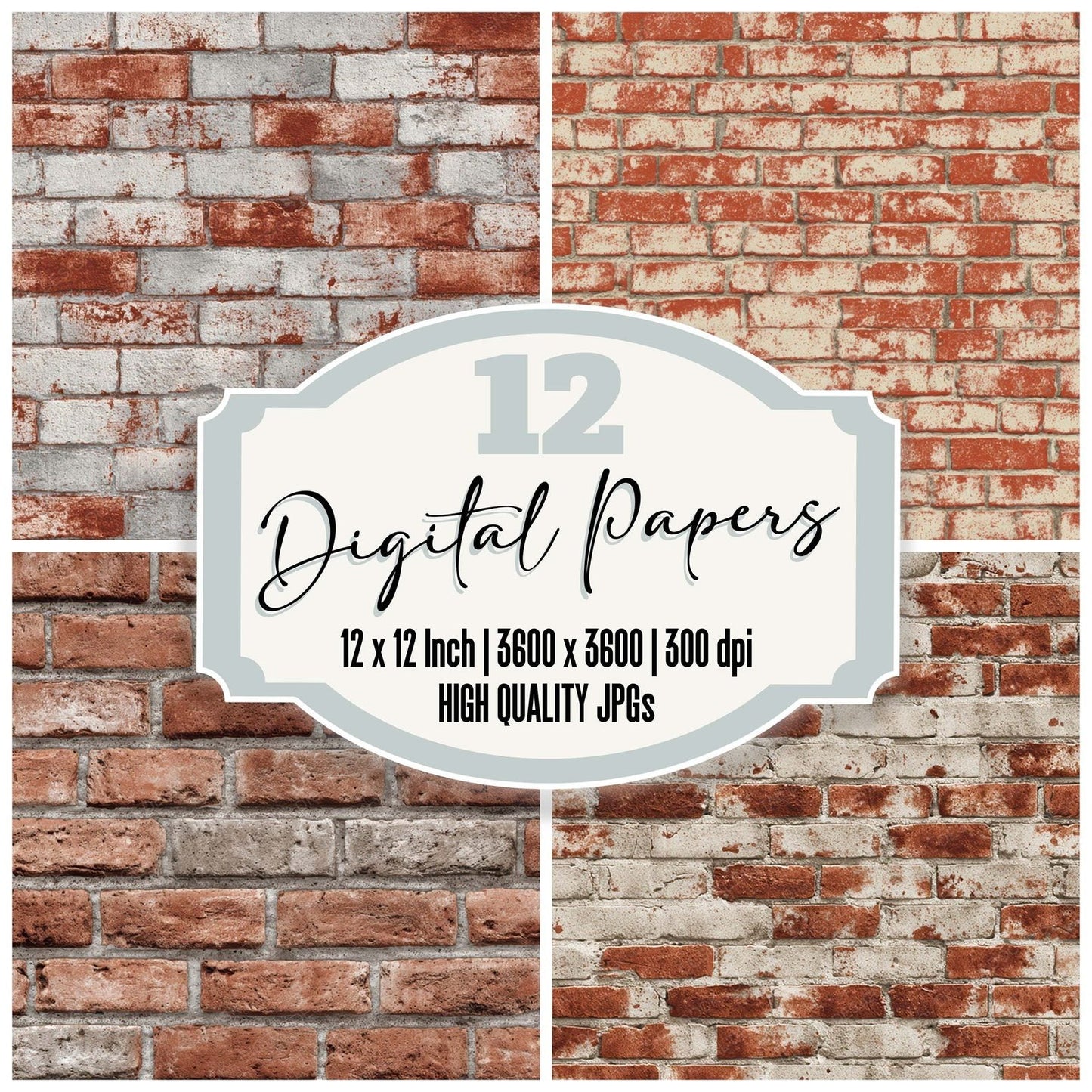 Red Brick Wall Digital Paper Pack (DDD008140)