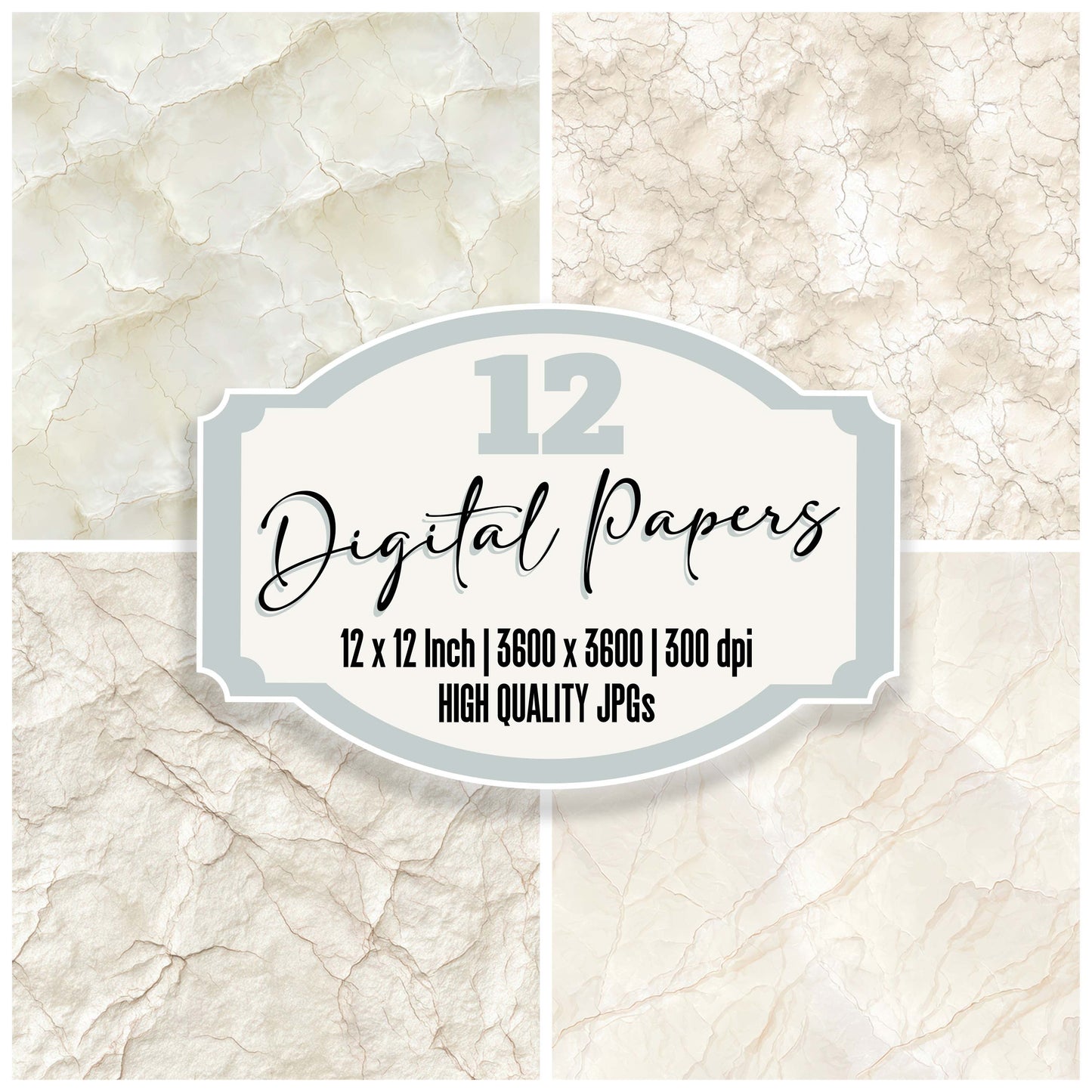White Ceramic Glaze Digital Paper Pack (DDD008143)