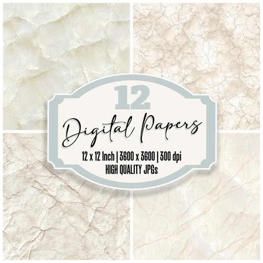 White Ceramic Glaze Digital Paper Pack (DDD008143)