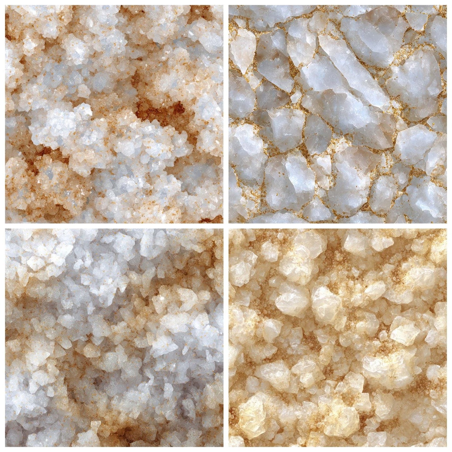 White Sugar Crystals Digital Paper Pack (DDD008146)