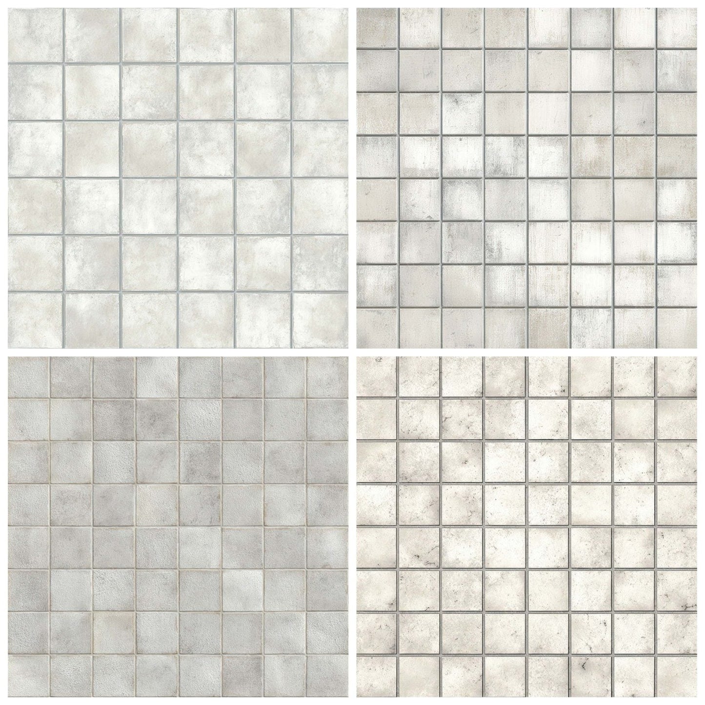 White Tile Grid Digital Paper Pack (DDD008147)