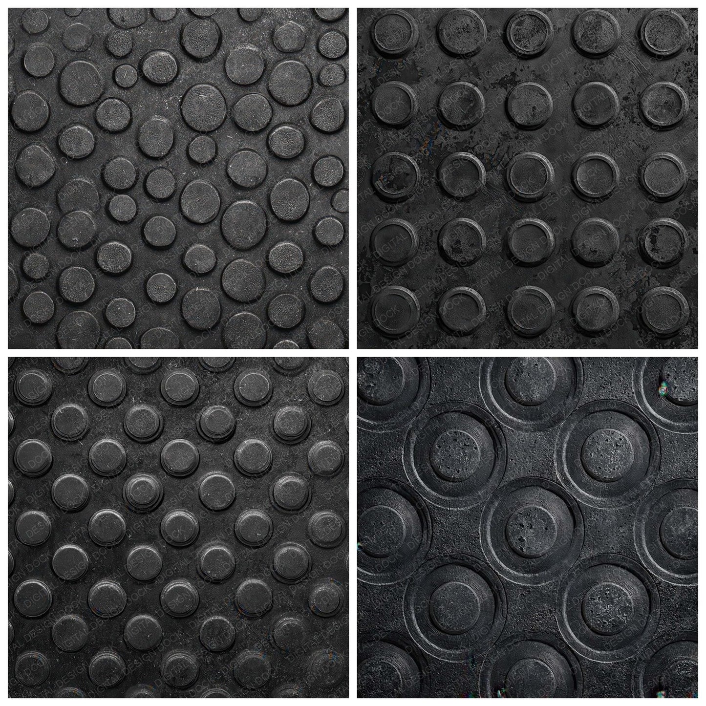 Black Rubber Mat Digital Paper Pack (DDD008149)