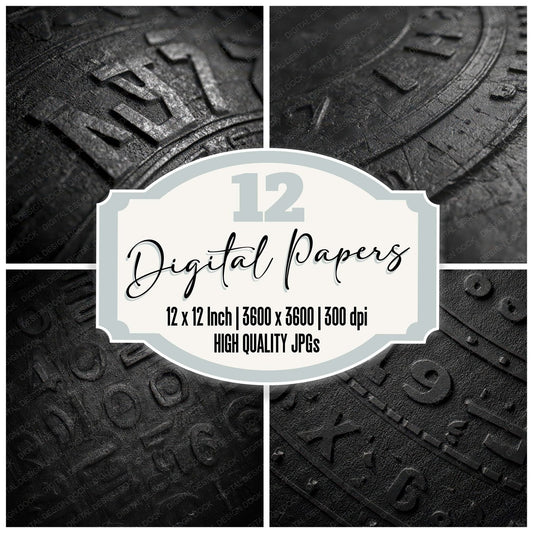 Black Tyre Sidewall Digital Paper Pack (DDD008151)