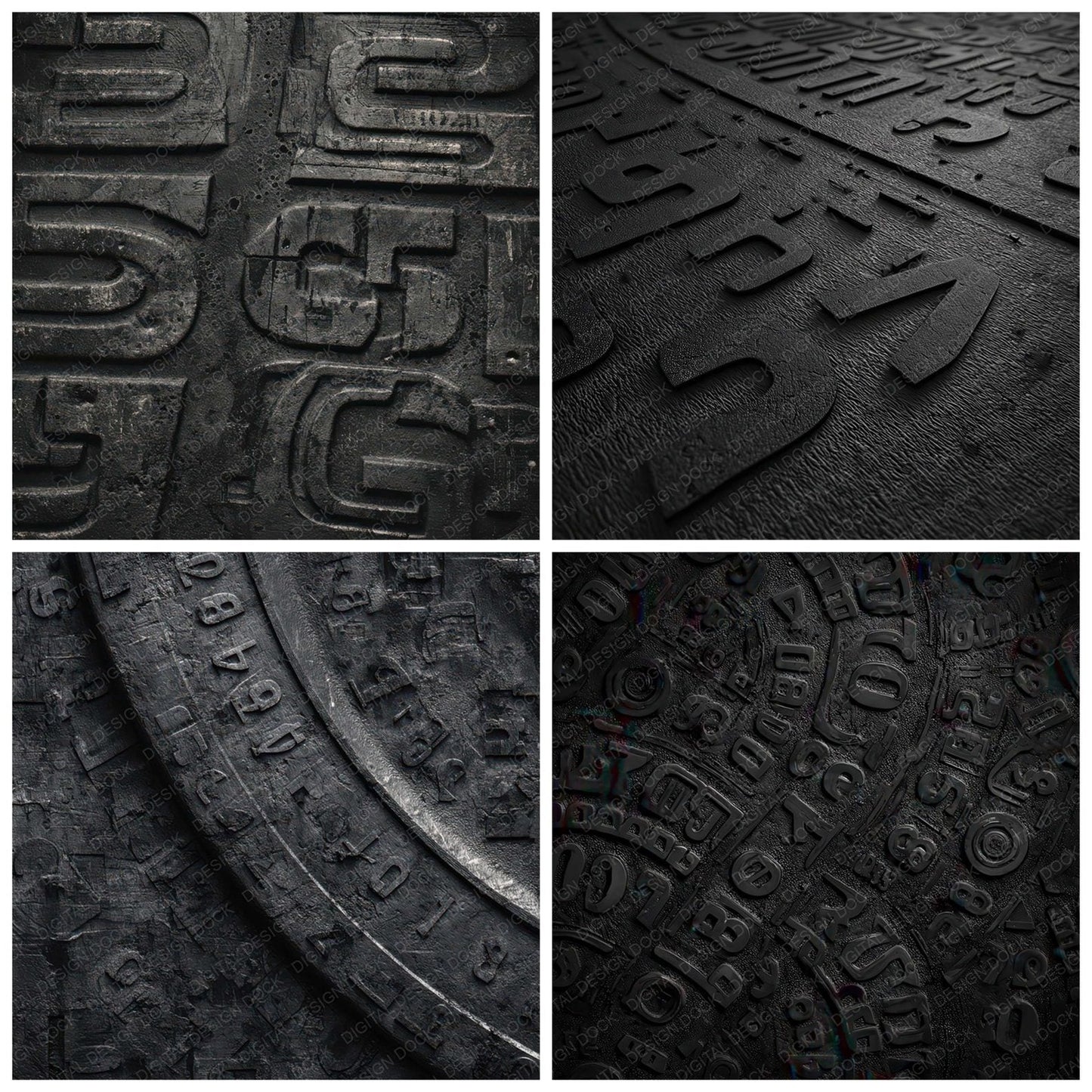 Black Tyre Sidewall Digital Paper Pack (DDD008151)