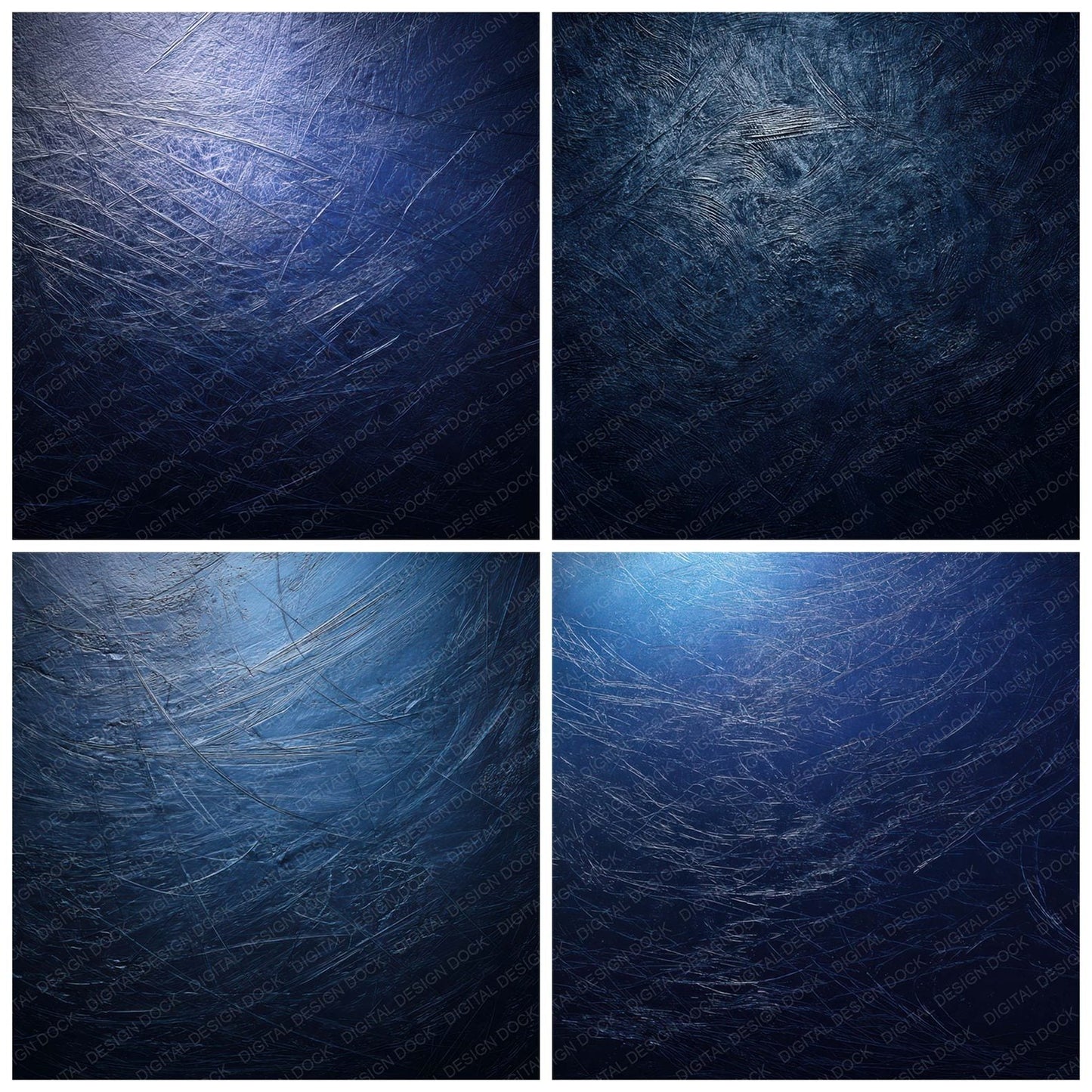 Blue Scratched Paint Digital Paper Pack (DDD008154)