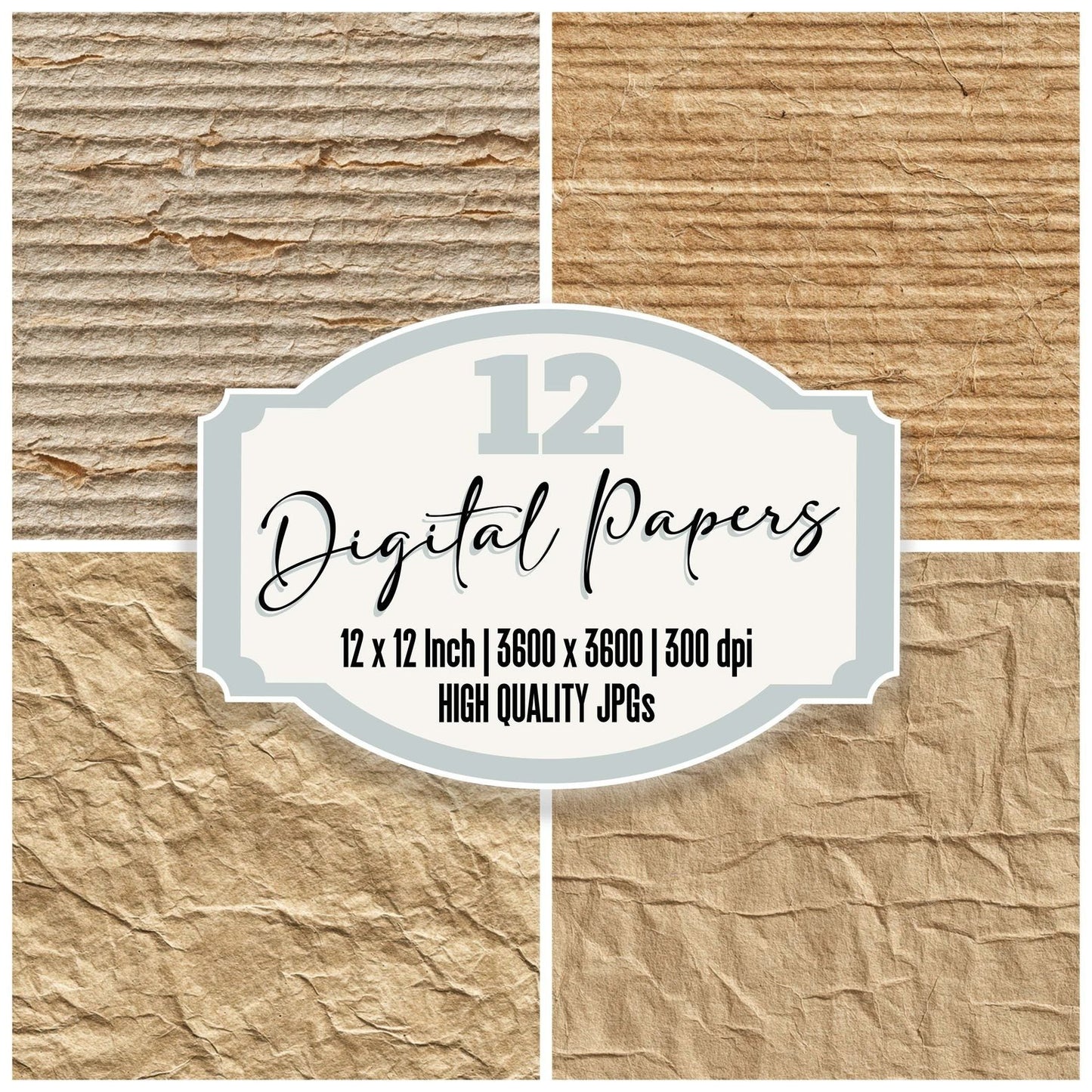 Brown Cardboard Fibre Digital Paper Pack (DDD008155)