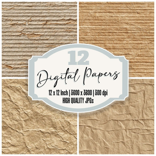 Brown Cardboard Fibre Digital Paper Pack (DDD008155)