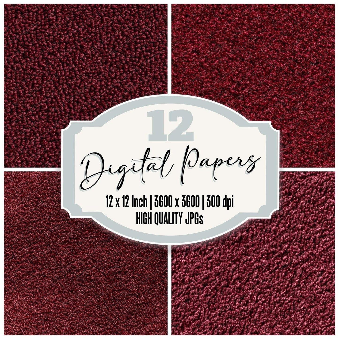 Burgundy Carpet Fibres Digital Paper Pack (DDD008156)