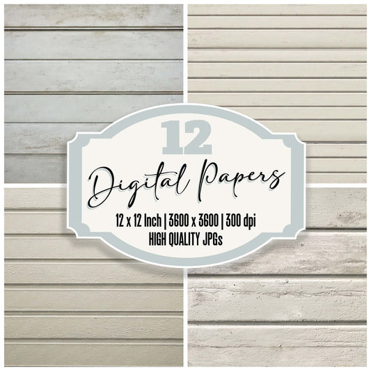White Garage Door Digital Paper Pack (DDD008165)