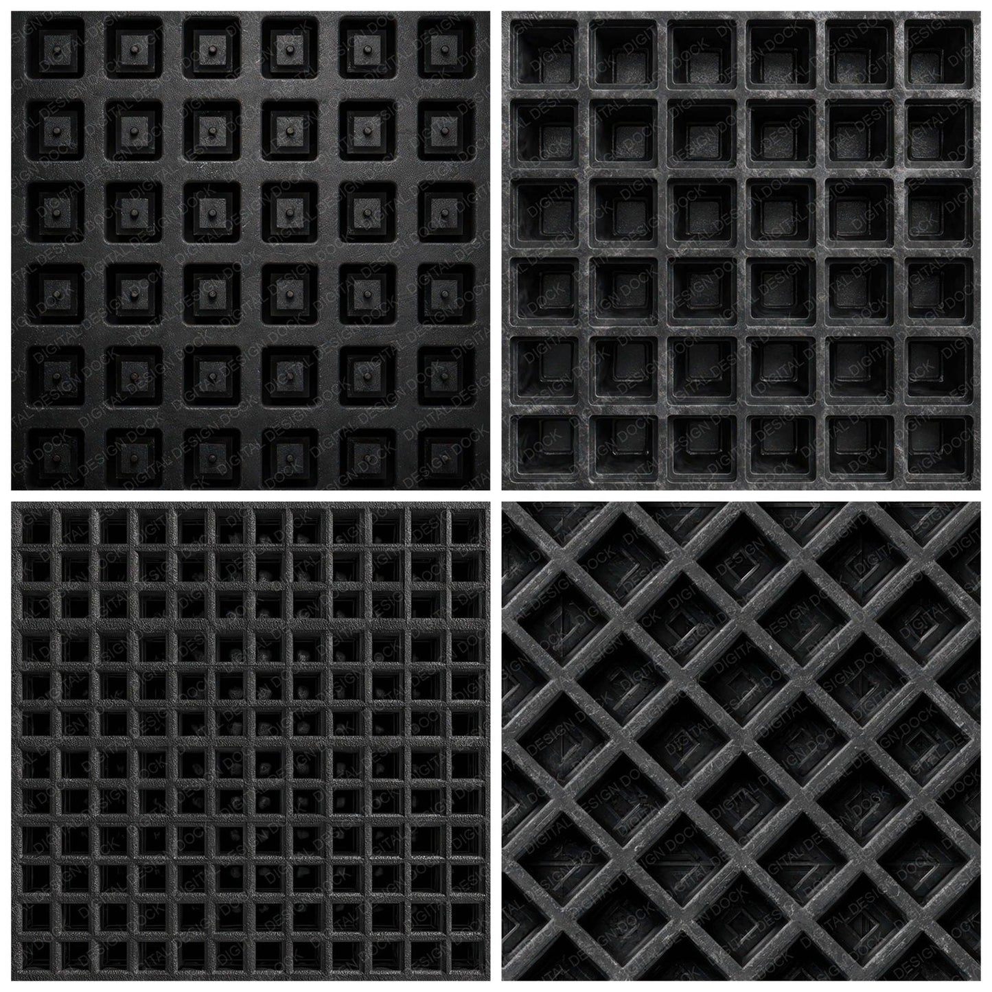 Black Plastic Grid Digital Paper Pack (DDD008168)