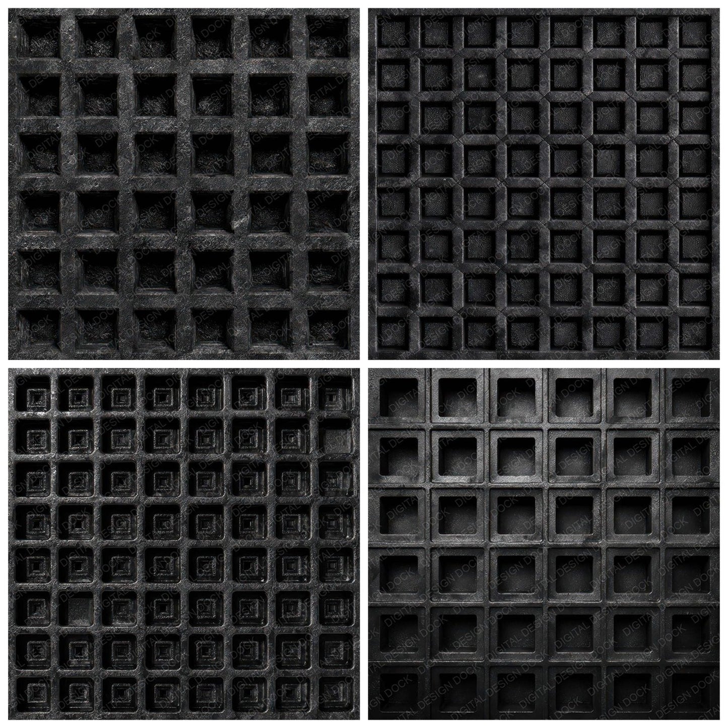 Black Plastic Grid Digital Paper Pack (DDD008168)