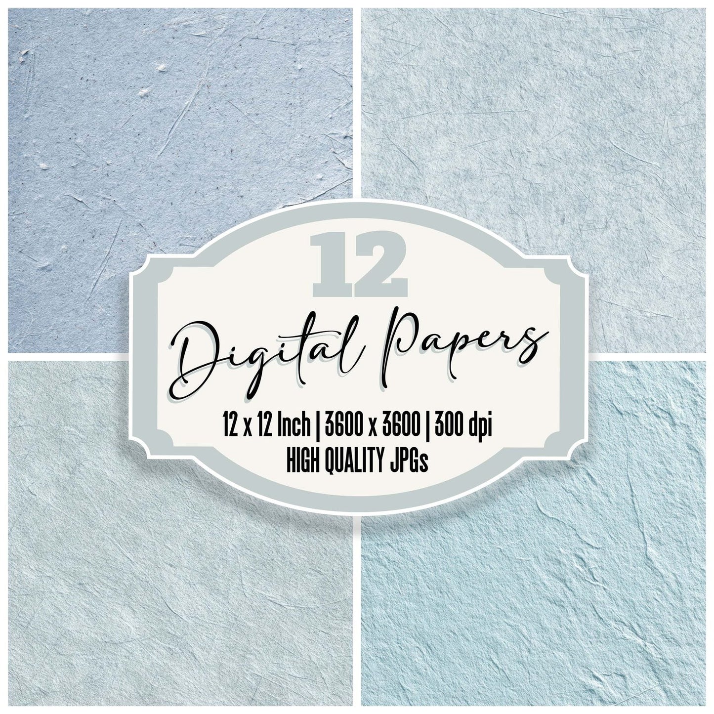 Blue Exercise Book Cover Digital Paper Pack (DDD008170)