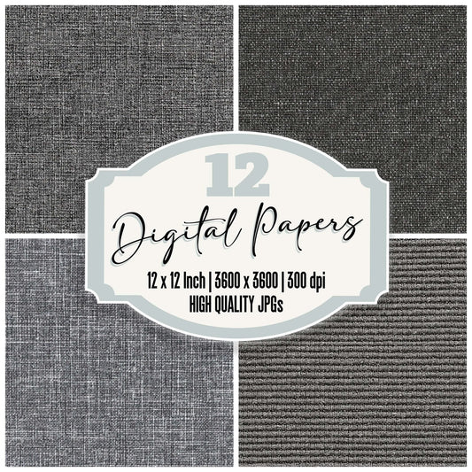 Grey Sofa Weave Digital Paper Pack (DDD008176)