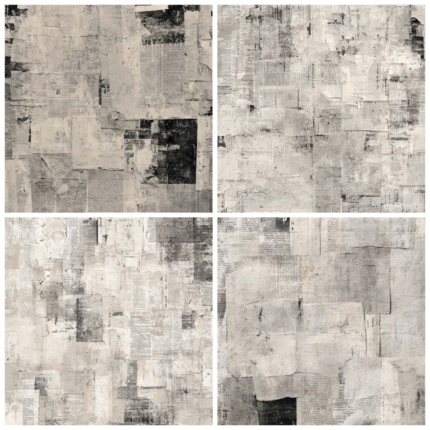 Newspaper Text Collage Digital Paper Pack (DDD008177)