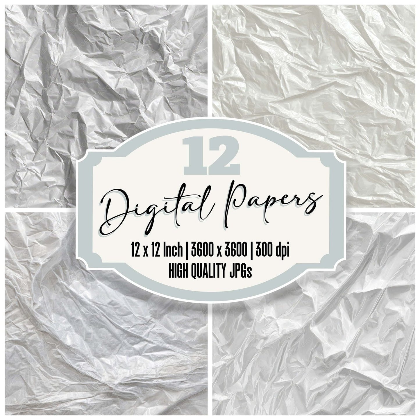 Plastic Bag Wrinkles Digital Paper Pack (DDD008179)