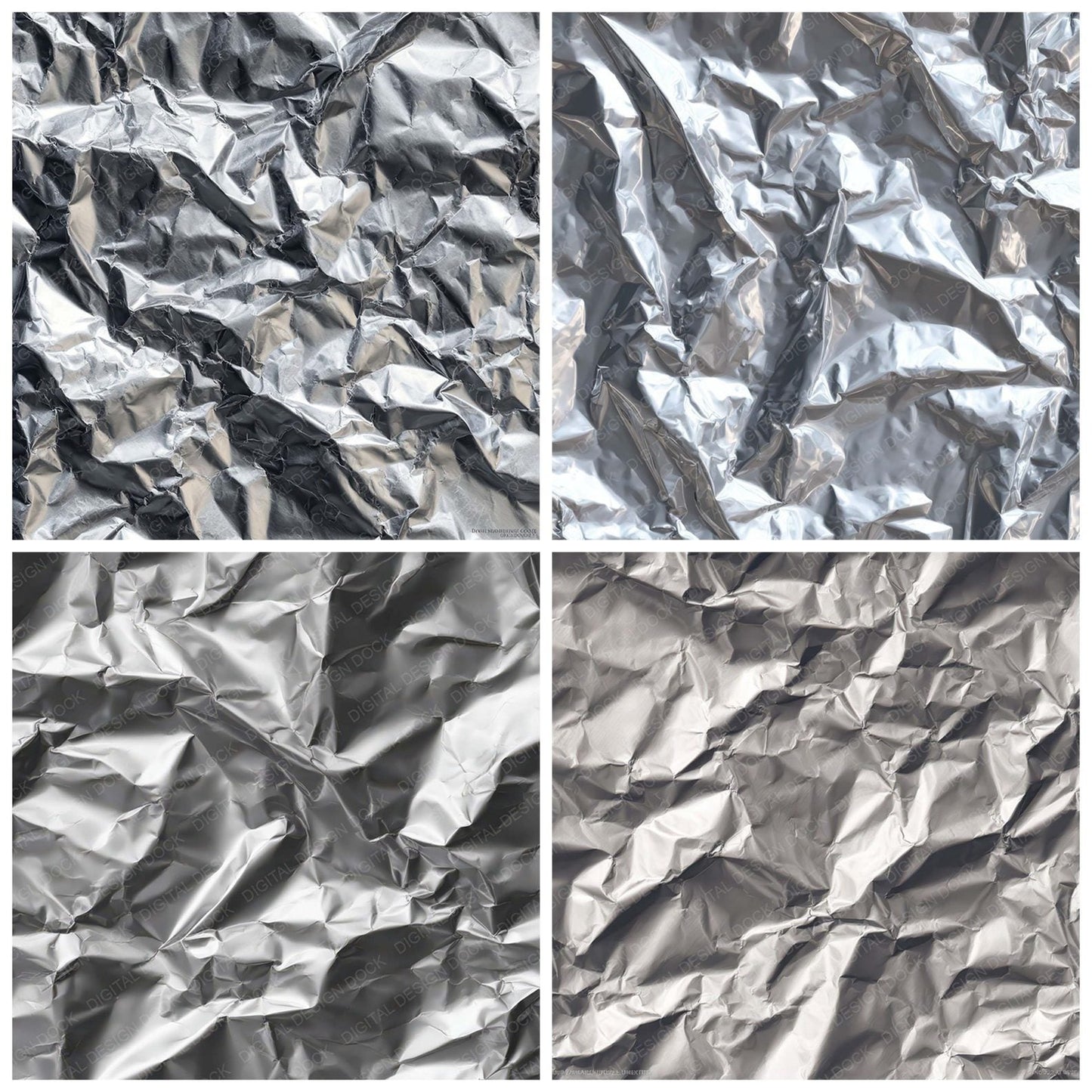 Silver Kitchen Foil Digital Paper Pack (DDD008181)