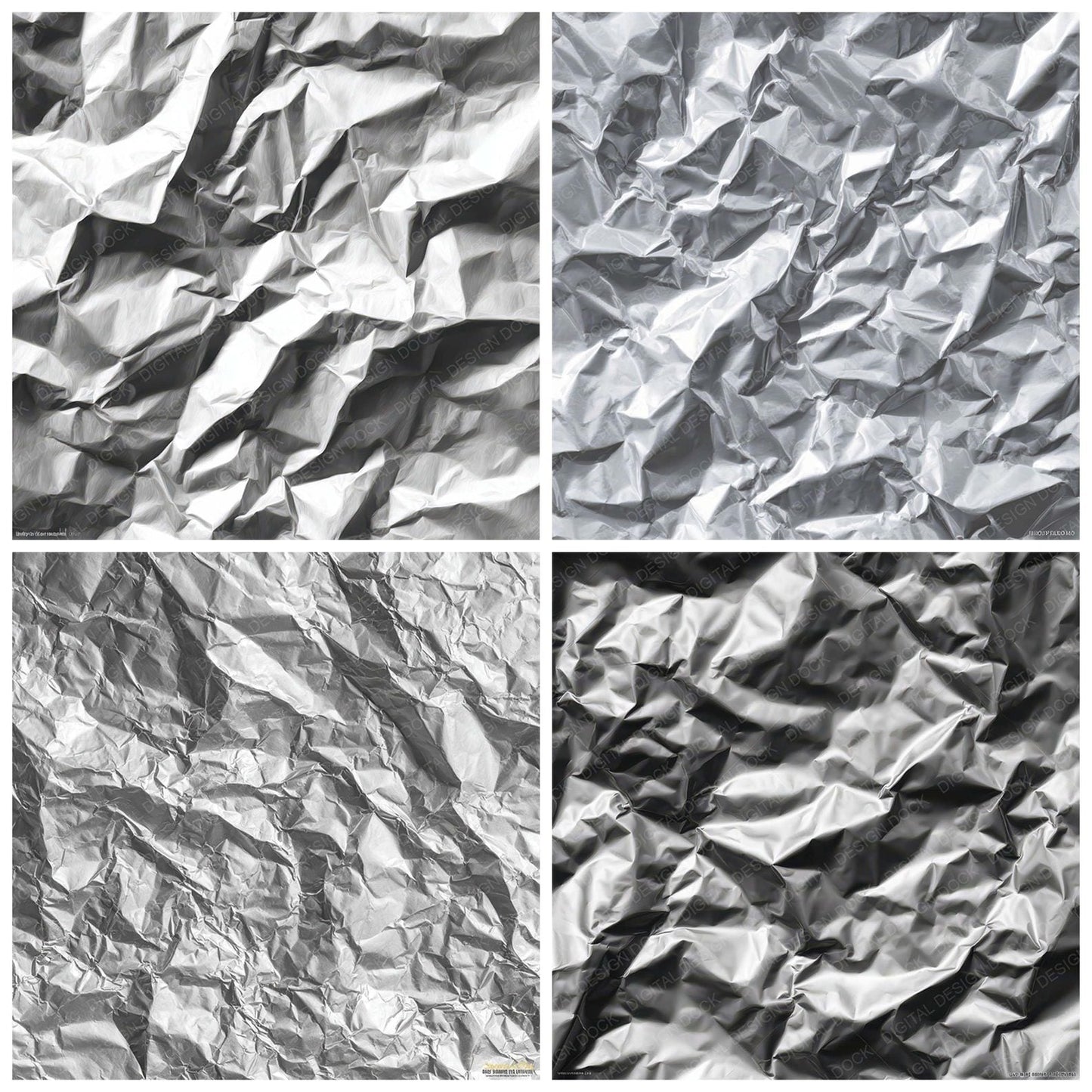 Silver Kitchen Foil Digital Paper Pack (DDD008181)
