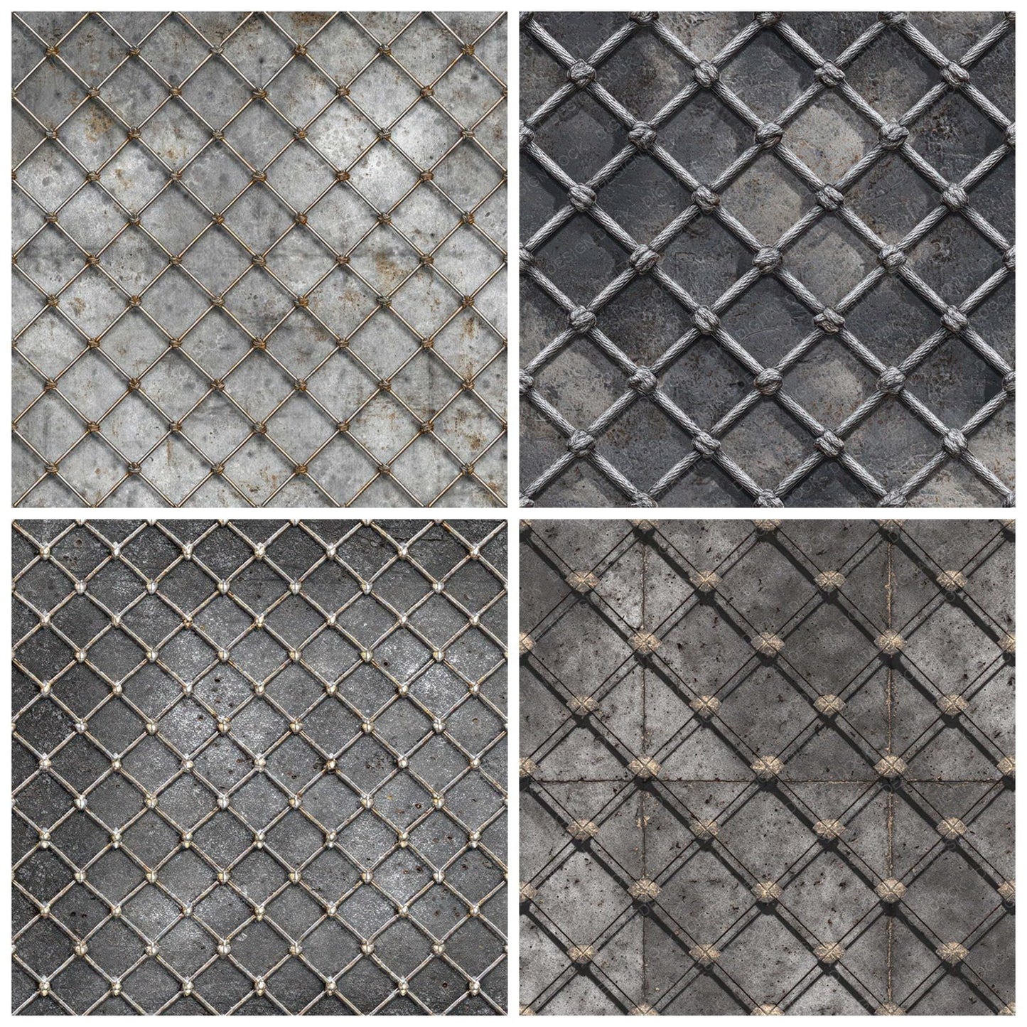 Silver Wire Mesh Digital Paper Pack (DDD008183)