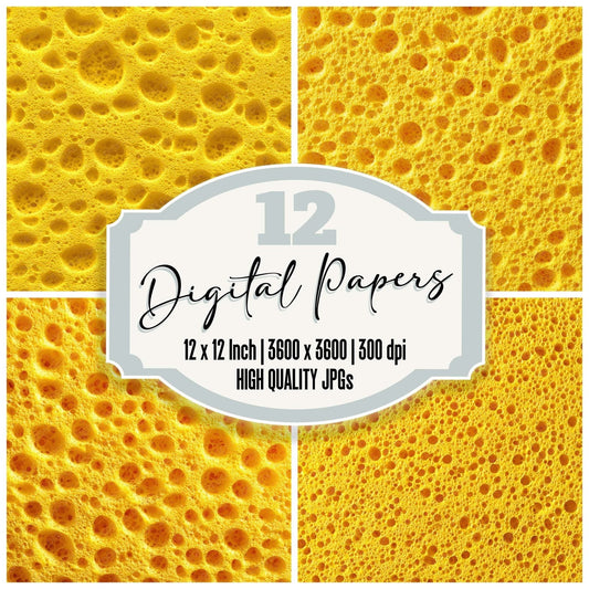 Yellow Sponge Foam Digital Paper Pack (DDD008187)