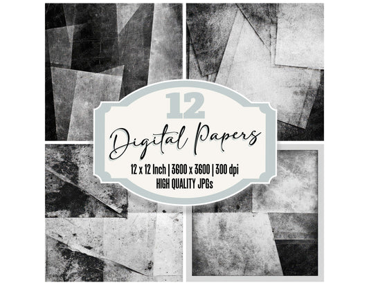 Photocopy Texture Stack digital paper pack designed for background pages in junk journaling and paper craft projects