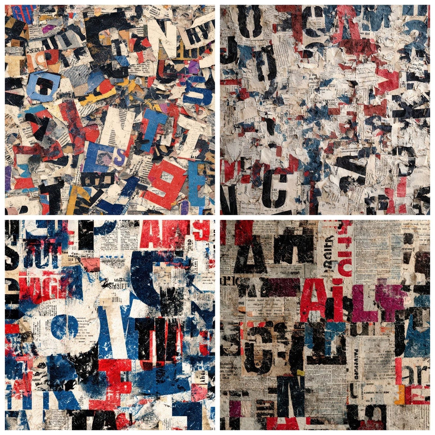 Ransom Letter Collage Digital Paper Pack (DDD008202)