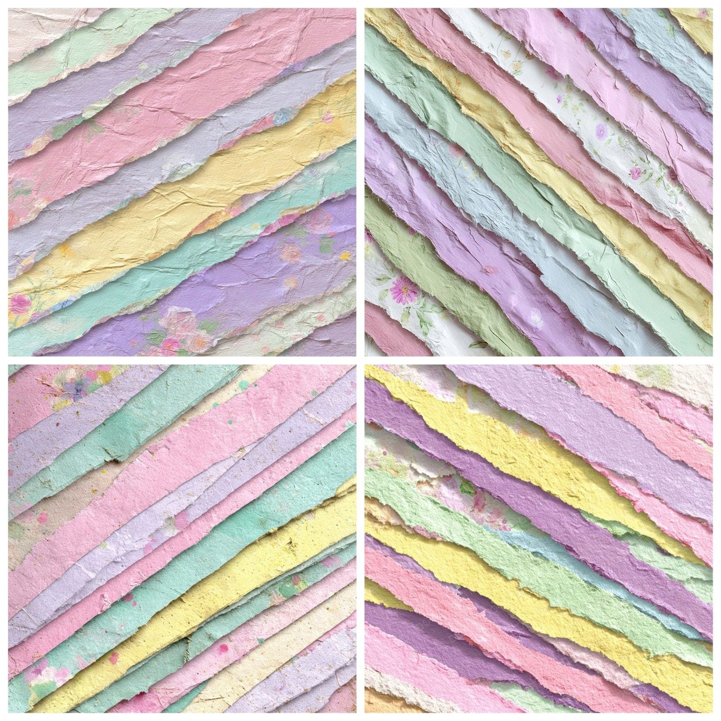 Scrapbook Paper Strips Digital Paper Pack (DDD008203)