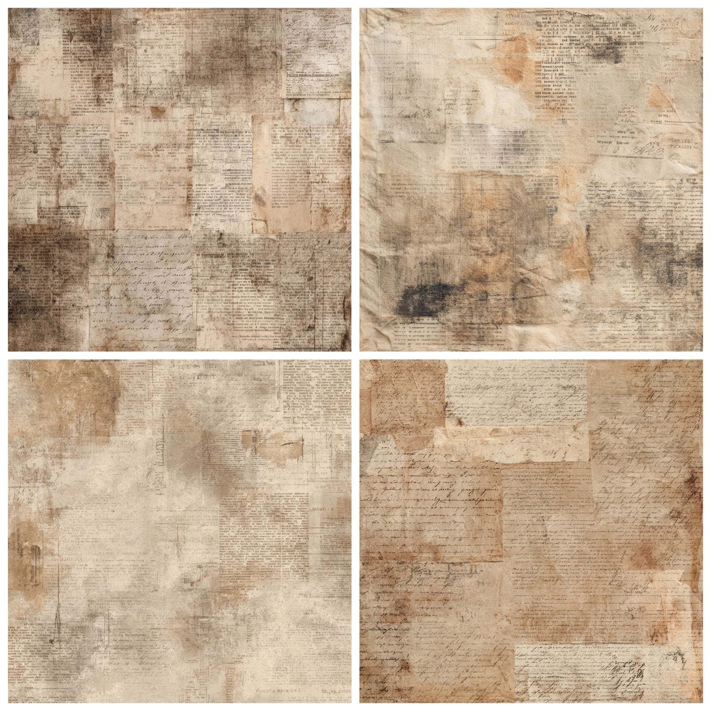 Sepia Archive Collage Digital Paper Pack (DDD008204)