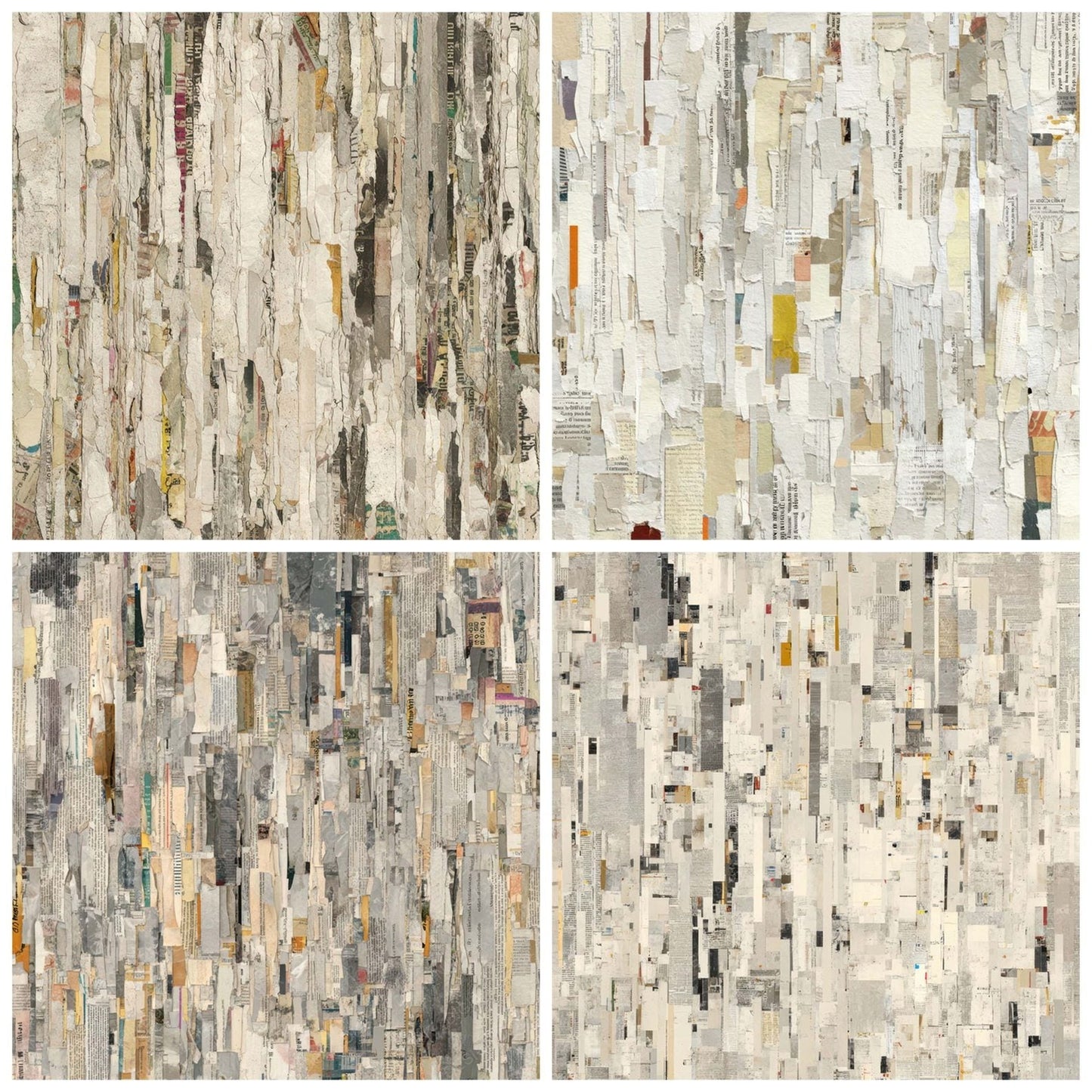 Shredded Paper Collage Digital Paper Pack (DDD008205)
