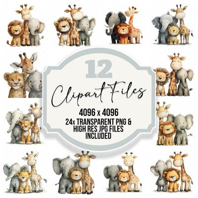Safari Animal Friends Clipart Set (DDD008244)
