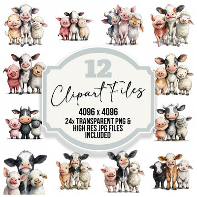 Farm Animal Friends Clipart Set (DDD008248)