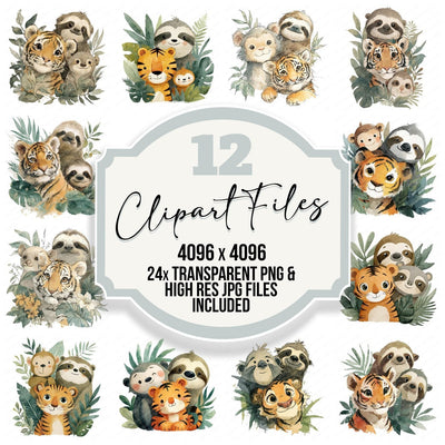 Jungle Animals Friends Clipart Set (DDD008263)