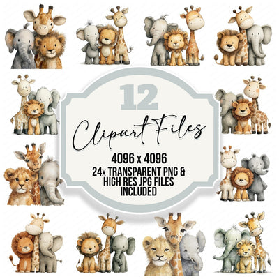 Safari Animals Friends Clipart Set (DDD008265)
