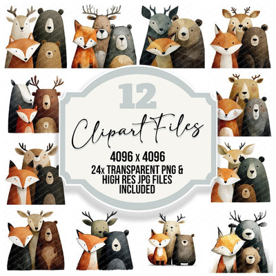 Woodland Animal Friends Clipart Set (DDD008266)