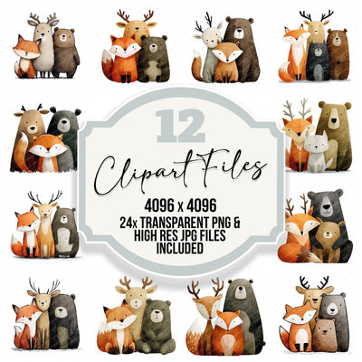 Woodland Animals Friends Clipart Set (DDD008267)