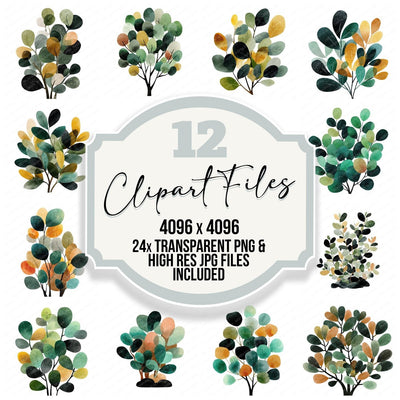 Minimal Shrub Clipart Set (DDD008286)