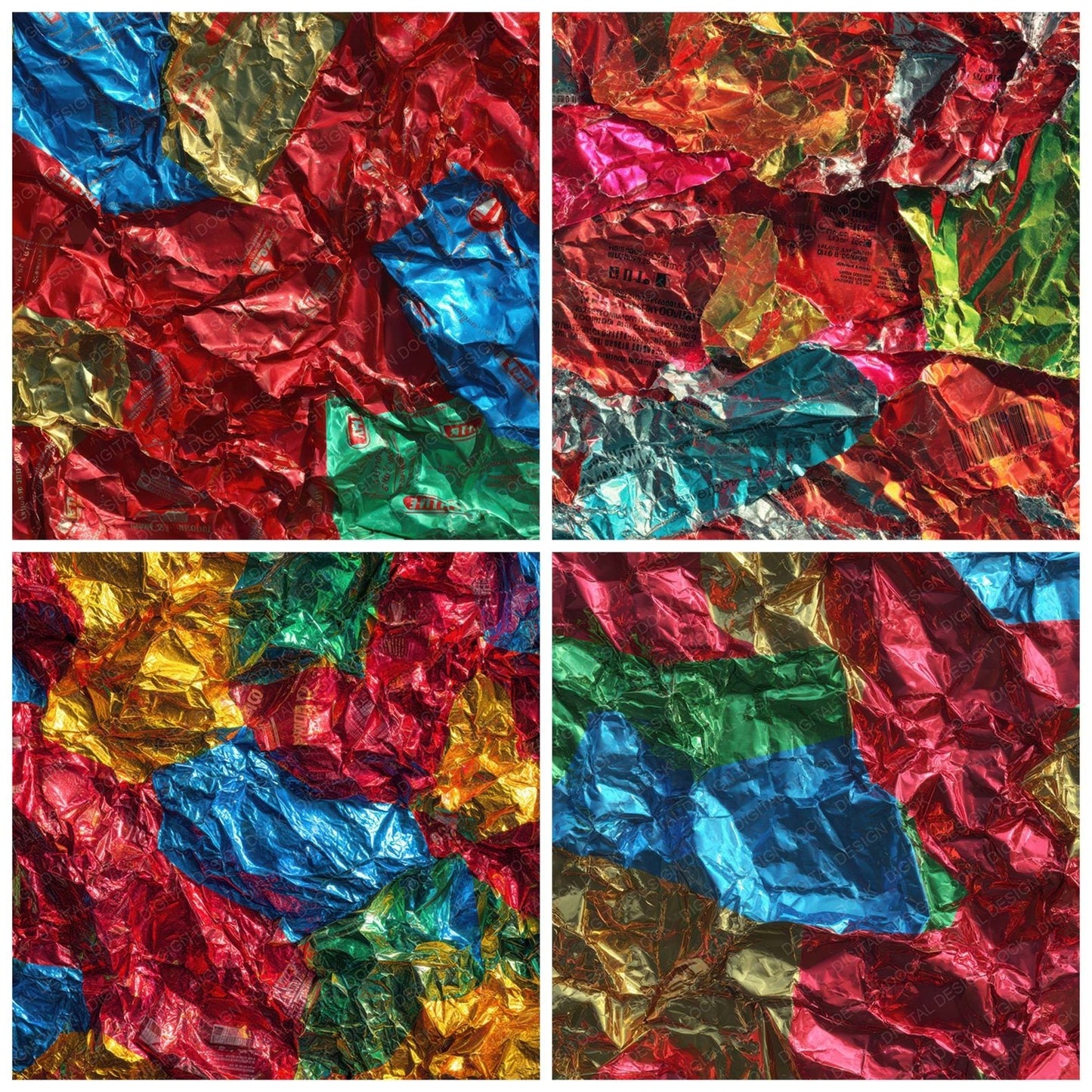 Candy Wrapper Collage Digital Paper Pack (DDD008309)