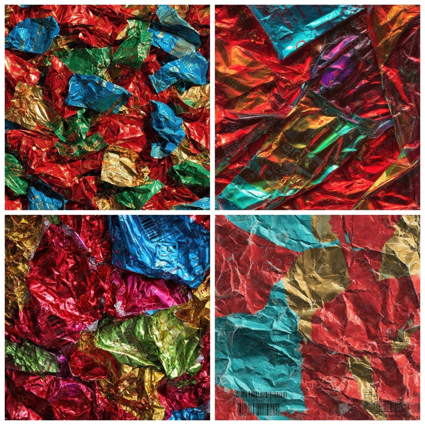 Candy Wrapper Collage Digital Paper Pack (DDD008309)