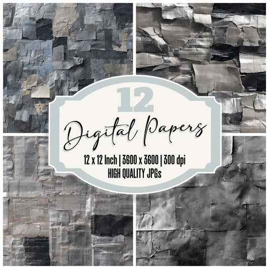 Duct Tape Patchwork Digital Paper Pack (DDD008312)