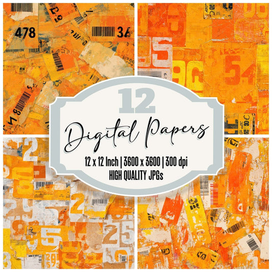 Price Tag Collage Digital Paper Pack (DDD008319)