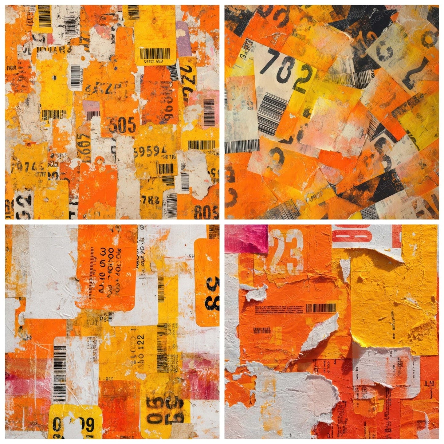 Price Tag Collage Digital Paper Pack (DDD008319)