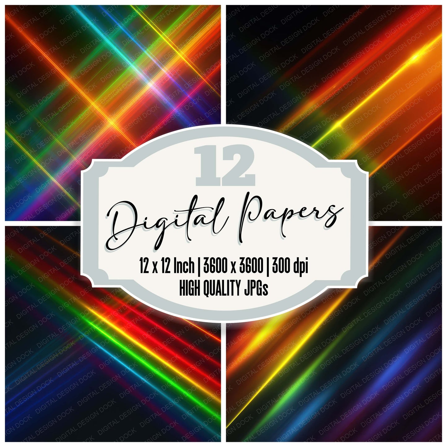 Prism Rainbow Light Digital Paper Pack (DDD008320)