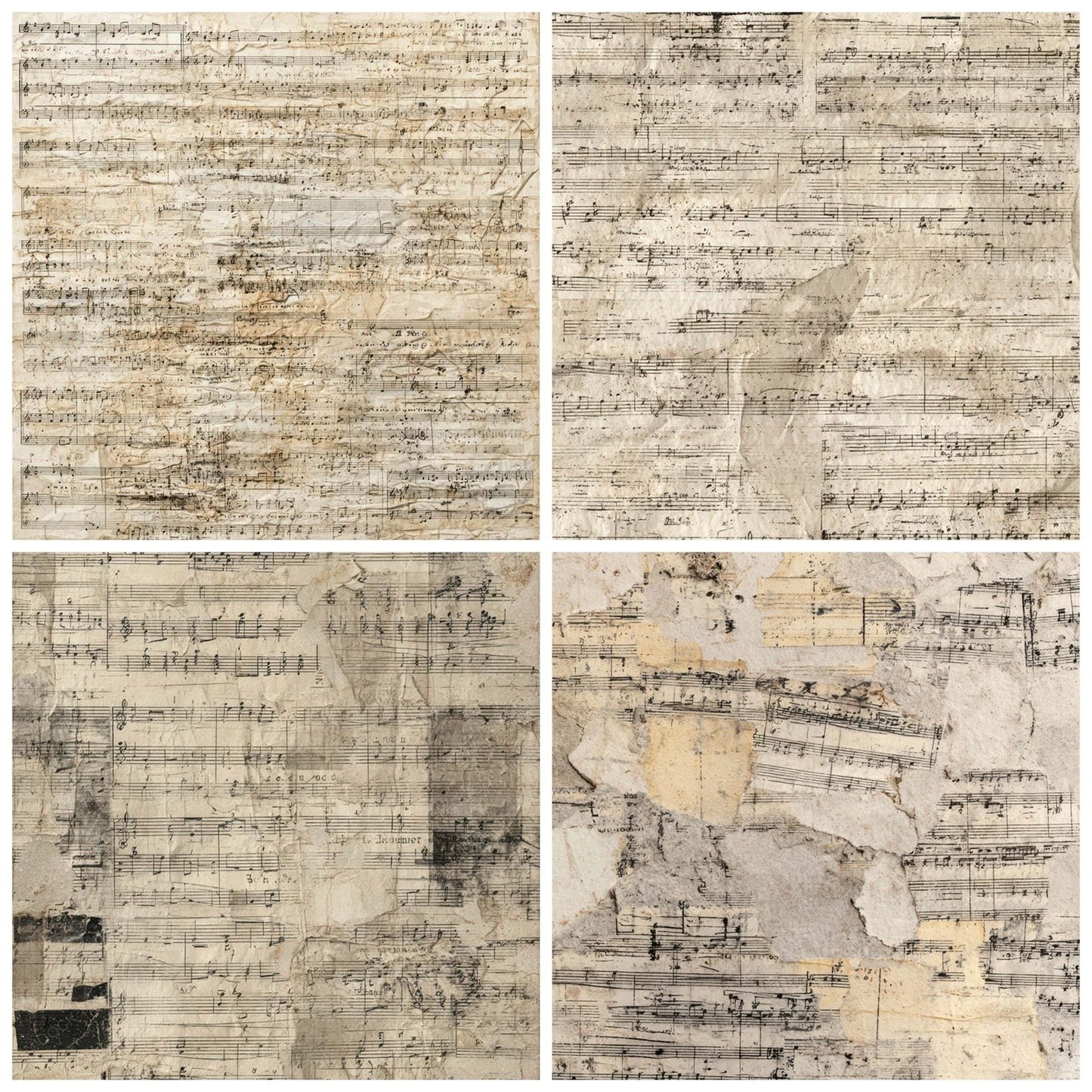 Sheet Music Collage Digital Paper Pack (DDD008322)