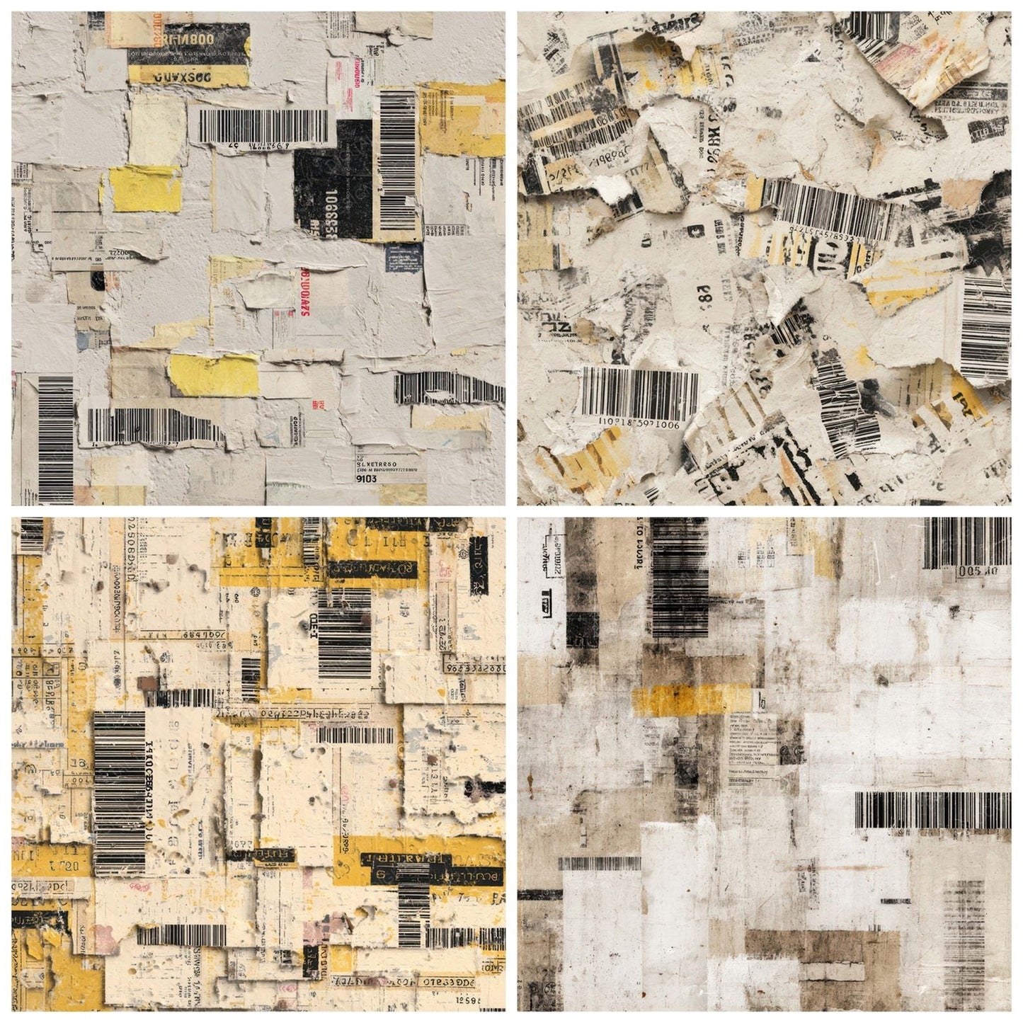 Shipping Label Collage Digital Paper Pack (DDD008323)