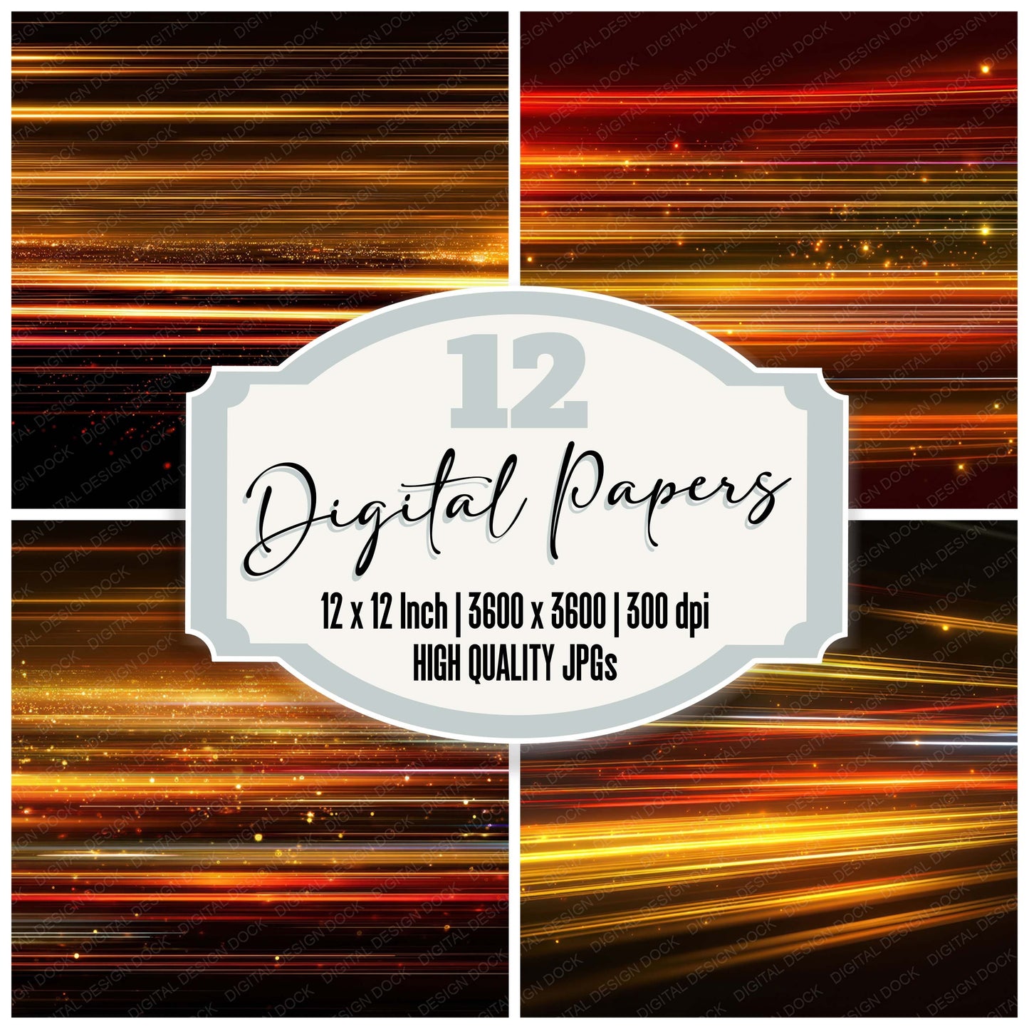 City Light Trails Digital Paper Pack (DDD008328)