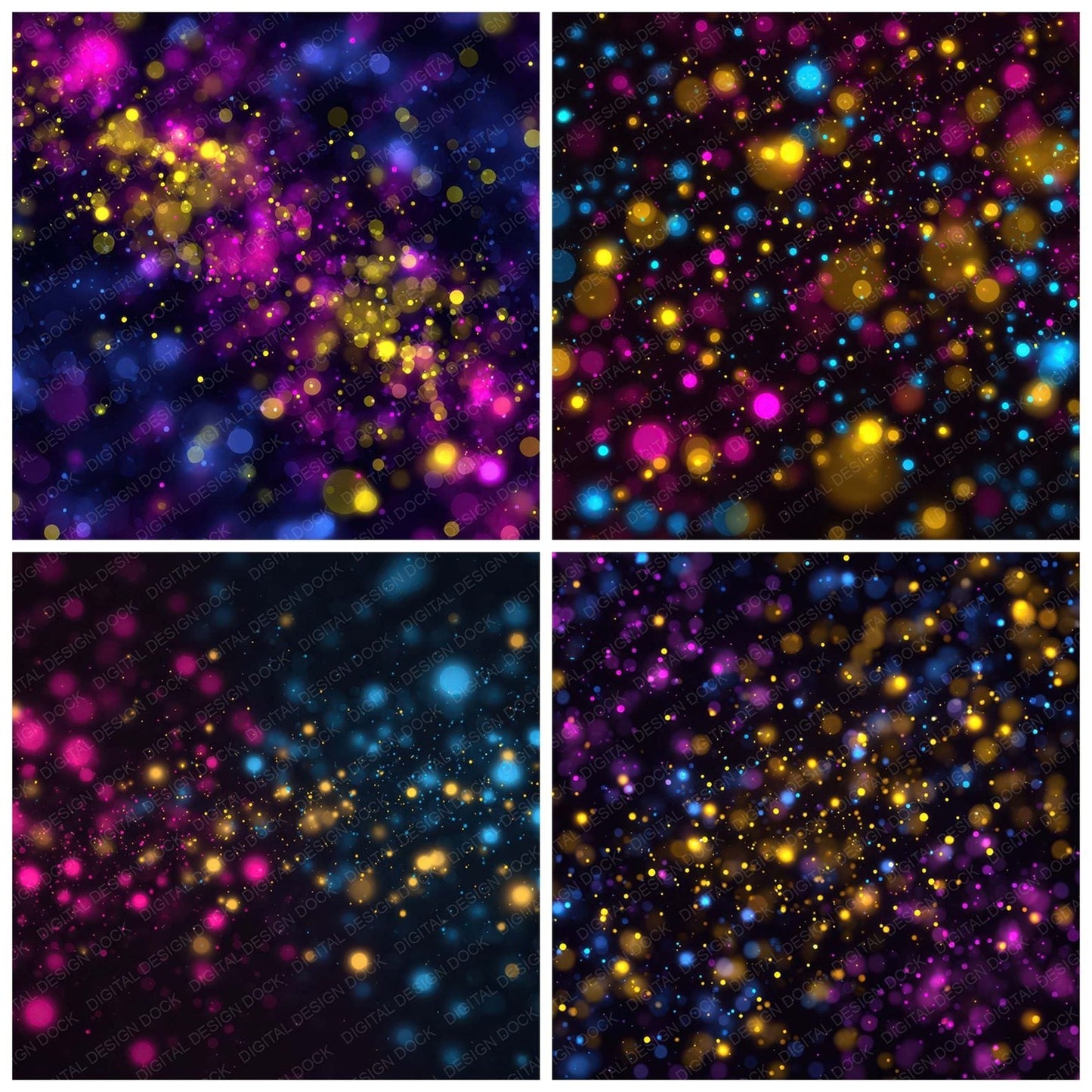 Neon Light Dots Digital Paper Pack (DDD008336)