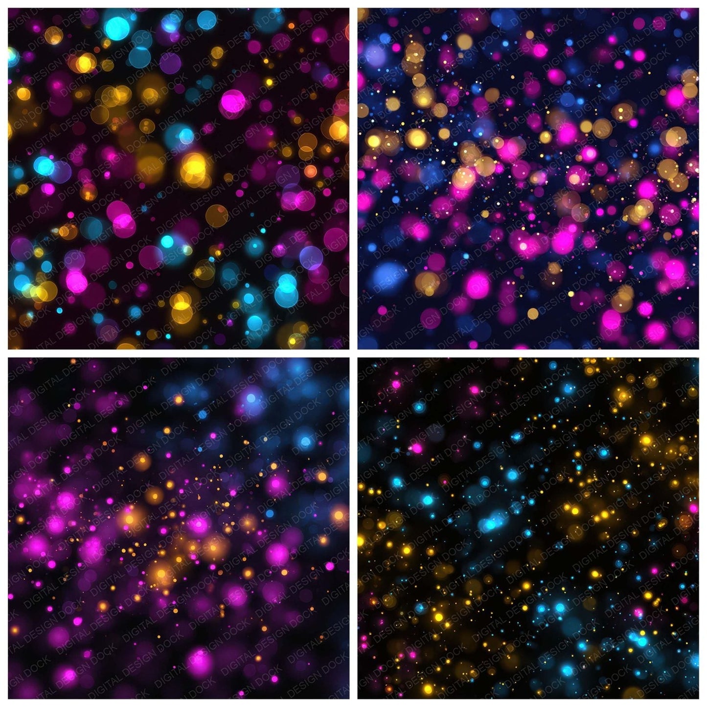 Neon Light Dots Digital Paper Pack (DDD008336)