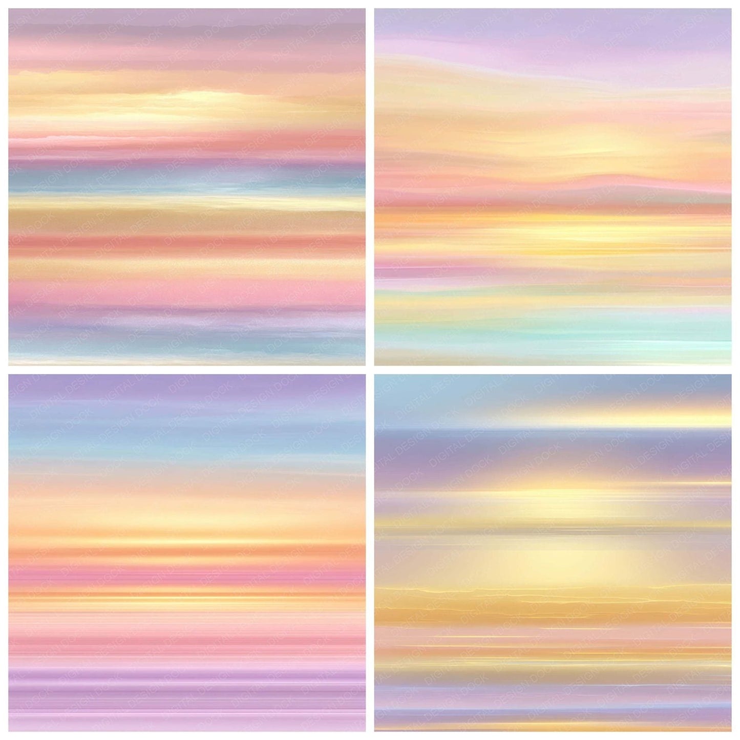 Pastel Sunrise Glow Digital Paper Pack (DDD008346)