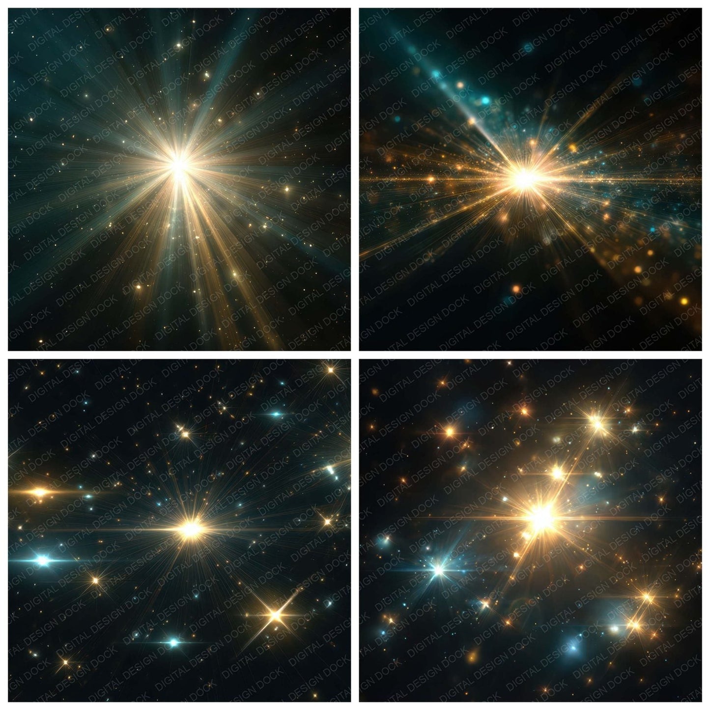 Starburst Light Flares Digital Paper Pack (DDD008347)